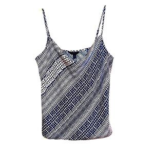 BANANA REPUBLIC - Navy & White Print Flow Blouse (Petite) - NWT